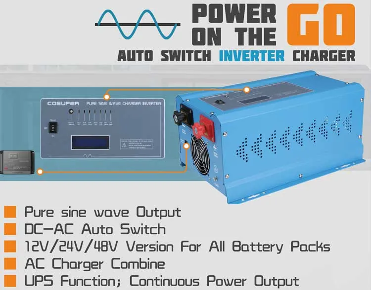 LPT series 3000w pure sine wave inverter charger 1