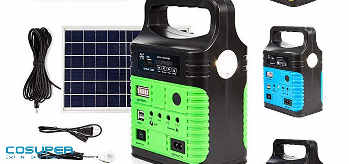 Generador solar portátil con panel solar y bombilla LED, kit de generador  de energía solar para energía de respaldo de emergencia, salidas USB CC